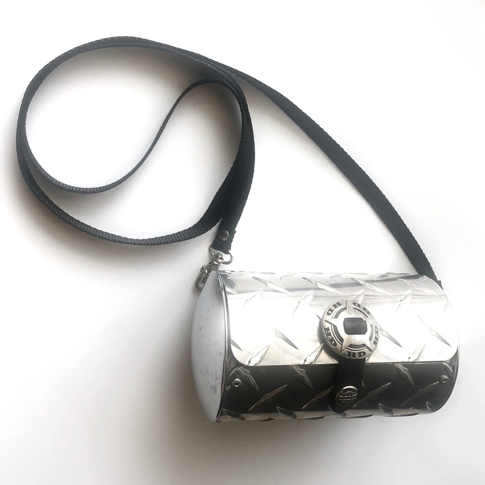 Harley Davidson Collectible Original Recycled Silver Metal Hand Crafted Handbag